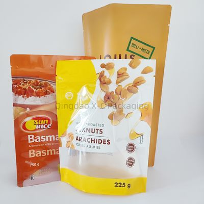 comprare BPA Free Standing Ziplock Bag Eco-Friendly Ziplock Stand Up Reusable Food Bag online manufacture