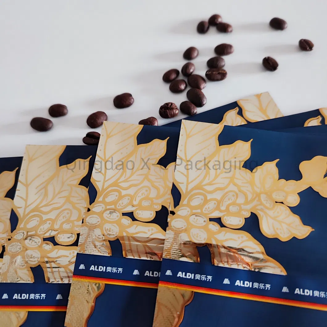 Borsa di imballaggio per caffè con borsa di imballaggio zip con valvola di plastica 1
