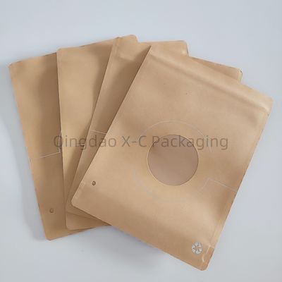 Borsa di carta Kraft marrone personalizzata in rotolo Logo personalizzato stampato per il trasporto