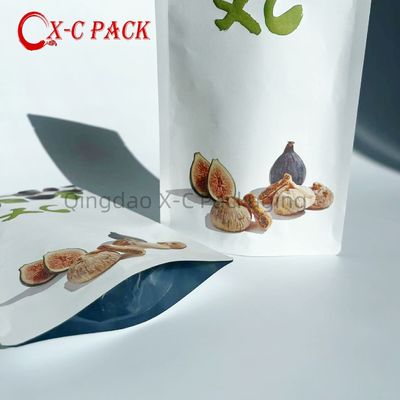 Stand Up Zipper Brown Kraft Paper Risaleable Ziplock Heat Sealable Food Storage Doypack Packaging Pouches Bag
