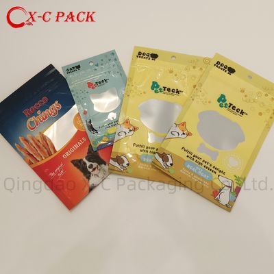 Imballaggio di alimenti per animali da compagnia riciclabile in plastica sacchetto di supporto in alluminio può essere sigillato con sigillo laterale a tre finestre